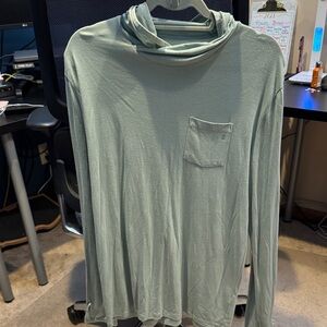 Long Sleeve Pocket Tee in Sage Green - Lightweight Men's Shirt
